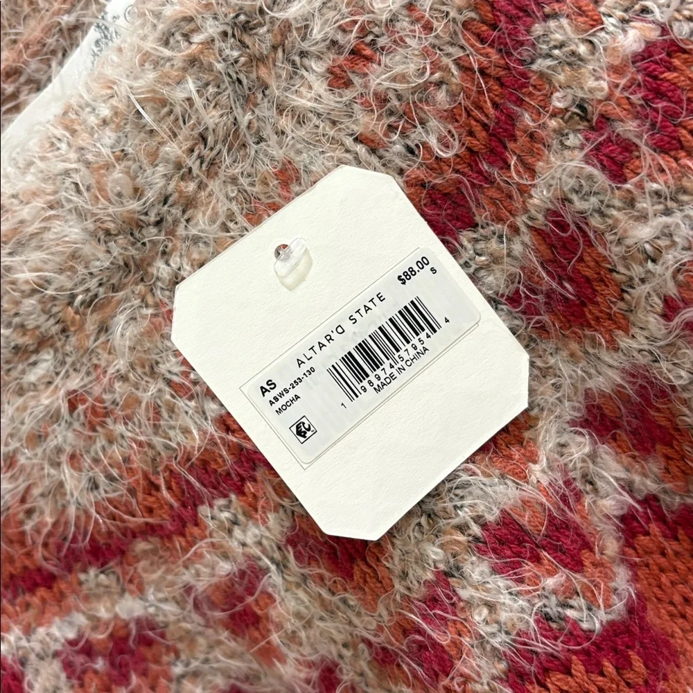 ✨NWT~Altar’d State Fuzzy Fair Isle Sweater✨ - Picture 8 of 9